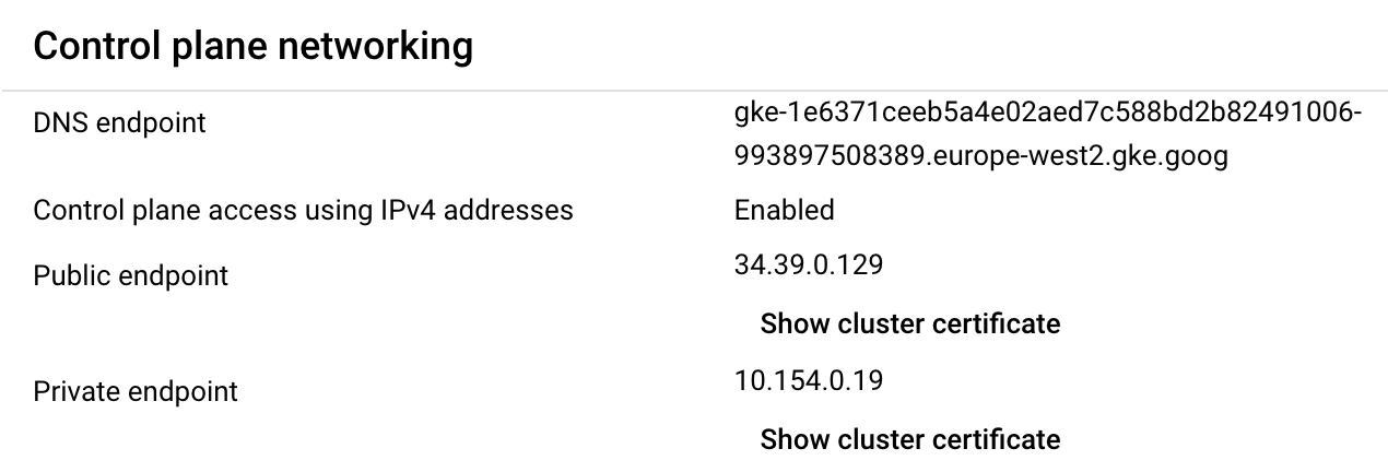Control plane networking 3